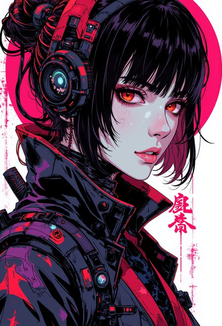 <lora:ck-nc-cyberpunk-V2-000013:0.35>, manga, anime, inksketch, vibrant digital illustration, A digital artwork in the style of cknc, upper body close up face shot of a mysterious cyberpunk wabi sabi woman,
S1n0z1ck style, A digital artwork in the style of bladerunner.
<lora:s1n0z1ck-flux-test-lora:0.3>
<lora:ck-Sommo-Concept-Art:0.6>
<lora:ck-shadow-circuit:0.3>
<lora:ck-MetalGearSolid:0.45>