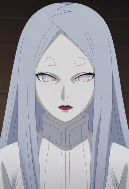 source_anime, anime screencap, source_anime, auratheguillotine, anime screencap, masterpiece, source_anime, shiny skin,,,,,kaguyaa, ,  no pupils, lipstick, long hair, white skin, collar, white kimono, long sleeves, , <lora:Naruto_KaguyaOOtsutsuki_PXL-000017:1>