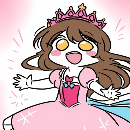 An excited princess,solo
 <lora:Zzul:1>