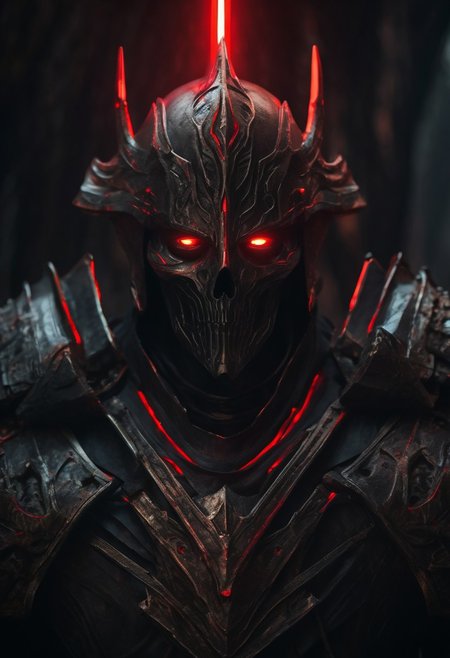 tomb, many eyes head, black armor, empty eye sockets, gloom, grimdark, stunning visually, premium effects. red glowing eyes, all colors, sword, portrait,
cinematic still, detail, high detail, best quality, ultra realistic, 8k,