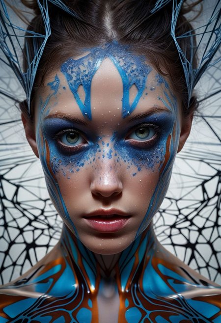 mysterious face with freckles, an exotic girl in tape clothing, fading background, alluring goddess, blacktapeprojekt, by Minjae Lee, Carne Griffiths, Emily Kell, Steve McCurry, Geoffroy Thoorens, Aaron Horkey, Jordan Grimmer, Greg Rutkowski, amazing depth, double exposure, surreal, geometric patterns, intricately detailed, bokeh,  perfect balanced, deep fine borders, artistic photorealism , smooth,  great masterwork by Suiras  <lora:add-detail-xl:2>  <lora:Double_Exposure:0.5>