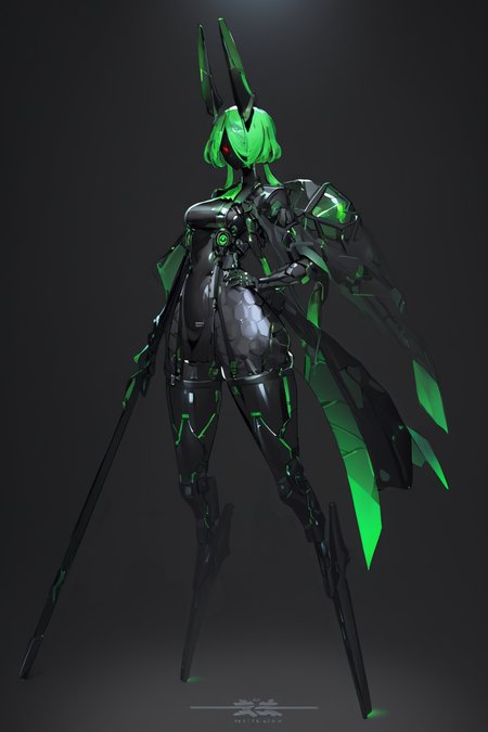 score_9, score_8_up, score_7_up, score_6_up, score_5_up, score_4_up, BREAK, source_anime, solo, 1girl, rating_safe, ((mature female)), ((long green flowing hair)), mechanical parts, (big backwards folded mechanical rabbit ears), mature female, (bunny ears), (animal ears), subdermal port, ((milf, mature female, big breasts)), hexagon lines in skin, naval uniform overcoat, naval uniform, white military uniform, dress_uniform, ribbons, ((red eyes)), bunny tail, rabbit tail, aiguillette, ((green hair)), ascot, ((High Angle (from behind) view Extreme Close shot (focus on legs))), latex pilot suit, shoulder cutout, bunny rabbit Tail, ((hair over one eye, )), digitigrade, clawed feet, minimal clothes, ((metal skin, shiny skin, vampire aesthetic, digital eyes, filled eyes, monochromatic eyes, glowing eyes, colored sclera, red sclera, mechanical eyes, partially shaded face, )), <lora:ECHANIS:1>, <lora:Wild_Mecha_Mix:1> sci-fi, mecha, robot girl