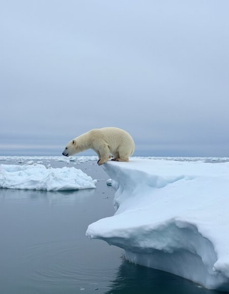<lora:amateurphoto-version5-gm:1> Hack Forums scrapped posted to WhatsApp r/me_irl r/pics Shot on iPhone Bad Quality Sharp photo of a polar bear jumping over the water to another ice berg,