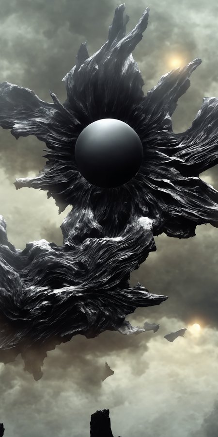 A beautiful matte painting of a Black Sun, by Nekro, artstation, 
high detail, monochromatic color scheme, 8k resolution