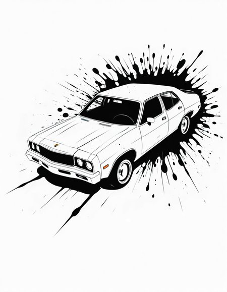 lineartlora, explosion, car
