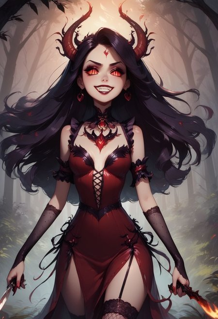 score_9, score_8_up, score_7_up,
2 Beautiful Ukrainian women, twins, slit pupils, evil expression, maniacal expression, evil grin, wearing detailed and intricate goth outfit, walking in an evil forest, moonlight and fire lighting, holding butcher knife