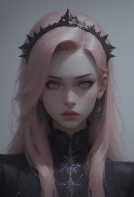 score_9, score_8_up, score_7_up, 1girl, (((masterpiece))), (((best_quality))), pink hair, blue eyes, detailed face, detailed eyes, expressionless , black eyeliner, portrait,  <lora:add-detail-xl:0.4> , <lora:Concept Art Twilight Style SDXL_LoRA_Pony Diffusion V6 XL:0.8>, <lora:[GP] somethingweird [Pony XL]:0.2>, <lora:g0th1cPXL:0.3>,  <lora:Goth_girl_XL-v2:0.8>