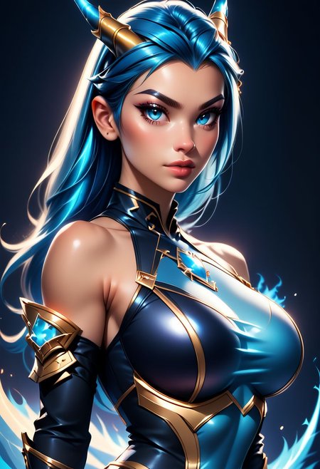 score_9, score_8_up, score_7_up, score_6_up, score_5_up, score_4_up score_9,score_8_up, digital art, upper body shot, realistic 3D illustration, 
BREAK, 
Charizard, horns, blue hair, long hair, blue eyes, black armor, breastplate, gauntlets, bare shoulders, blue fire, 
BREAK, 
soft lighting, contemplative expression, dark background, subtle makeup, high-resolution, detailed texture, emotional depth, dramatic mood, side profile, serene atmosphere, cinematic lighting. perfectly round breasts, big breasts, firm breasts, SkinHairDetail, eye contact, looking at viewer,