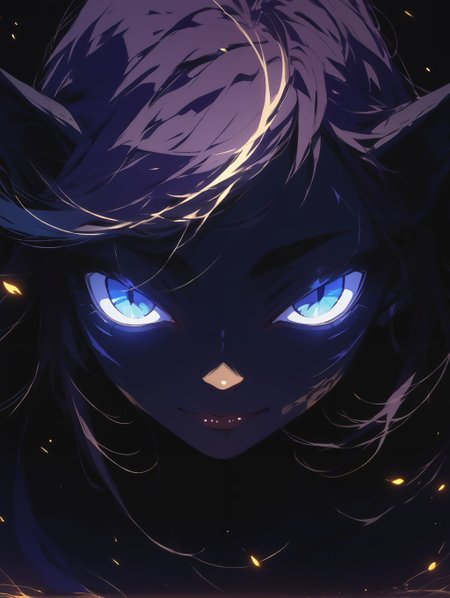 zPDXL3,1girl,dark purple hair,glowing blue eyes BREAK dark background,<lora:add-detail-xl:1>,misc,<lora:jiangshiPony2:0.8>,<lora:NeonFantasyPonyXL:0.6>,