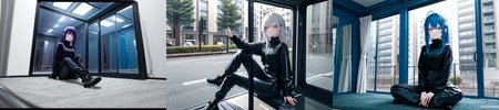 (otherworldly), highly insanely detailed, masterpiece, top quality, best quality, highres, 4k, 8k, RAW photo, (very aesthetic, beautiful and aesthetic), 
1girl, asian female, facing viewer, turtleneck, pants, 
<lora:MM5-v1:0.5>, blue wall, window, sitting, Magic Mirror Car, MM5, indoors, 
1girl, solo, 
(__lazy-wildcards/char/haircolor__),âââ