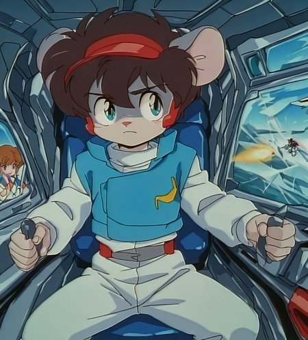 <lora:etoran.il:1.0>,
etoran,
solo,
bakumaru, white jumpsuit, blue vest,
gundam cockpit,
90s anime style, ntfs artifacts,   <lora:tomaco_ill:1>, high quality, best quality,