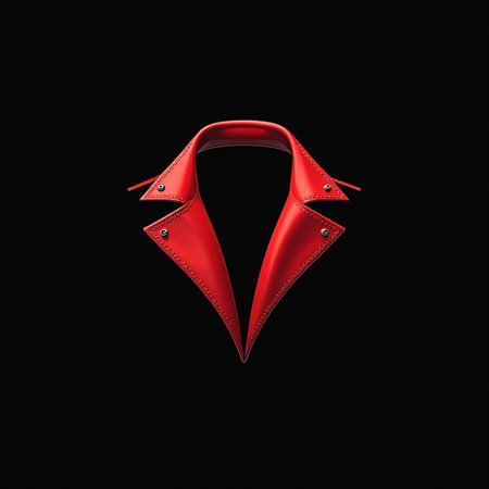 Logo for an app "REWARD". Black background. Leather collar. Red hues. Clean design. Beautiful. Sexy. Kinky. BDSM. NSFW.