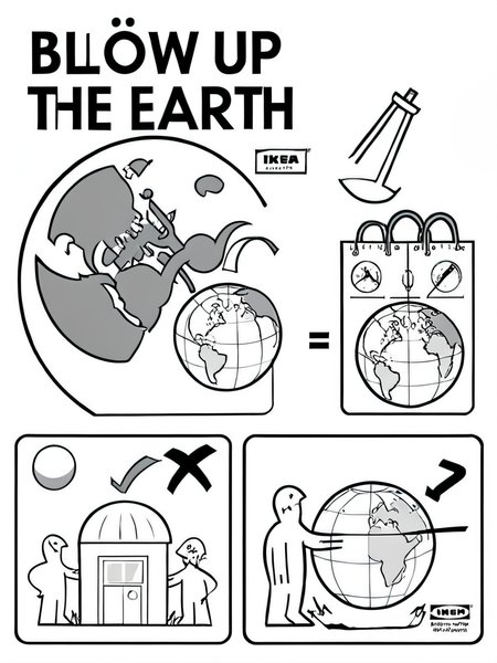 Blow up the earth <lora:ikea_instructions_xl_v1_5:1>