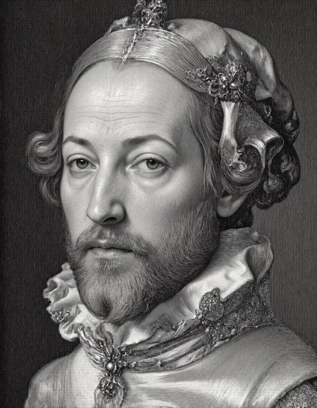 Rembrandt style <lora:yfg-albrecht-durer-v1:1>, YFG-Durer engraving, Oil painting portrait with expressive and textured brushwork and smooth blending and bold strokes, <lora:samantha:1>, <lora:Vintage_Erotism:1>, magical composition, modern fine detail . Baroque, chiaroscuro, realistic, emotional, "flat lighting