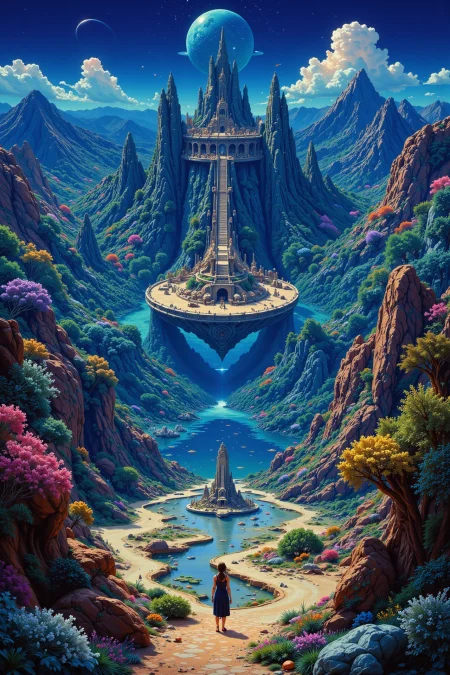 Atlantis, lost city beneath the sea beautiful  landscape, morning, woman, very intricate, very detailed, sharp, bright, colorful, <lora:Hand v2:0.5> <lora:Anti-Blur:1><lora:Insane Detail Slider:0.25>  <lora:flux.1_lora_flyway_Epic-detail_v2:0.3> <lora:fluxenhancer:0.25> <lora:90s-anime:1> retro anime, 77oussam 90s, studio ghibli style, 1990s anime