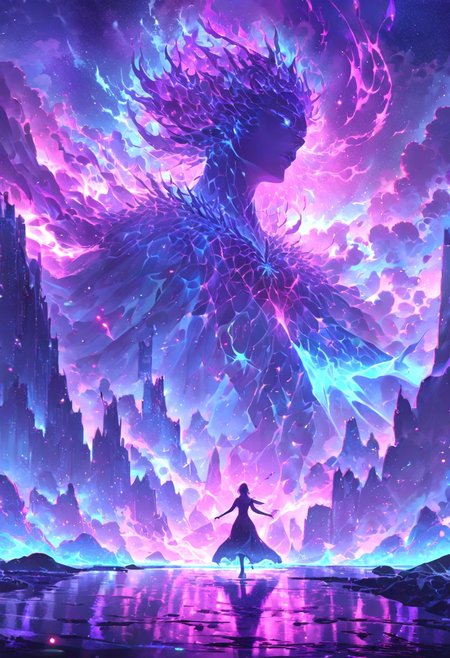 serene night, beautiful sky, dancing silhouette, Complex landscape, best quality, pastel colors, light blue tint, aesthetic Ethereal, Effulgent, Idyllic atmosphere,  Tranquil,  ethereal quality, cinematic volume, Twinkling lighting, glowing aura, global illumination,  glowneon, Anisotropic Filtering, Unrivaled Opus, Unconventional, hyper detailed, HDR,