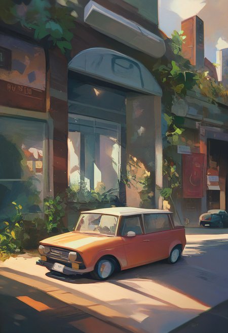 score_9, score_8_up, score_7_up, score_6_up, zy_gilo, no humans, window, plant, ground vehicle, scenery, motor vehicle, car, vehicle focus, <lora:zy_gilo_v1:1>