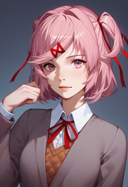 score_9, score_8_up, score_7_up, realistic, female, NATSUKI (DOKI DOKI LITERATURE CLUB)