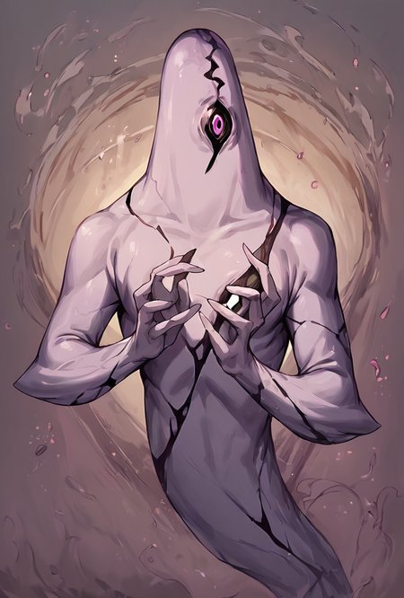 score_9, score_8_up, score_7_up,,  good quality ,, character focus, solo, , best quality , detailed background,  <lora:ghostfreak-05:1> ghostfreak, solo, no humans, purple eye, ghost, simple background