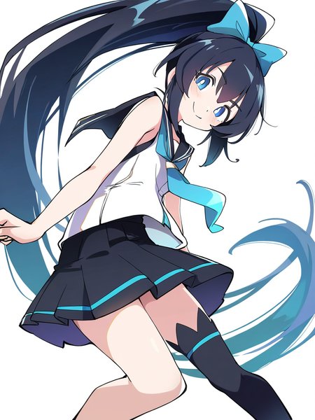 1girl,single thighhigh,solo,yingcao,white background,simple background,,(lee hyeseung:0.5),smile,blue eyes,serafuku,(Ixy:0.6),<lora:yingcao-000012:0.8>, masterpiece, best quality, very aesthetic, absurdres