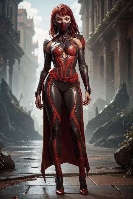 score_9, score_8_up, score_7_up, score_6_up
<lora:MKScarlet:0.8>
MKScarlet, 1girl, black hair, red hair, ombre hair, red eyes, mask, bodysuit, looking at viewer, full body