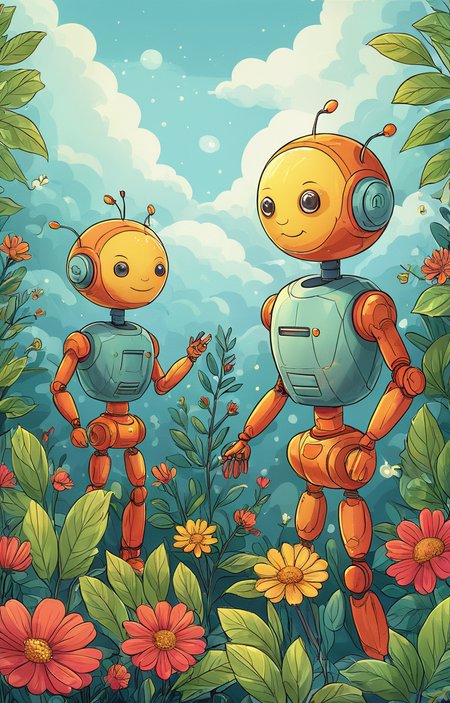 masterpiece,best quality,<lora:tbh43-sdxl:0.9>,illustration, portrait of Housework robots