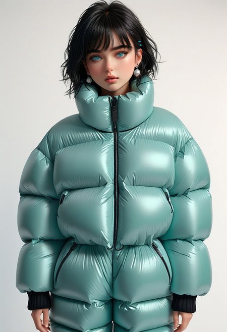((((down padded coat)))), ((((puffer pants)))), ((((full body, standing)))), ((((very warm)))), ((((hot)))), indoors, ((((sweating profusely)))), ((((sweat)))), ((((sweatdrop)))) masterpiece, best quality, (((masterpiece, illustration))), (super_detailed, 8k wallpaper, hyper_detailed, ultra_detailed, beautiful_and_delicate, intricate details), (girl, solo,small_girl, small_face), (medium_black_hair, bangs pinned back , single_side_earring) , (disheveled_hair, beautiful_detailed_hands ) , (beautiful_detailed_aqua_eyes), (deepen contour, depth of field, chromatic_aberration, dynamic_light, dynamic_shadow, perfect lumination), padded cuffs, padded collar, Thick padded cuffs, Thick padded collar, <lora:Collar-SDXL:0.6>, <lora:Cuffs-SDXL:0.6>, <lora:Puffer_Jacket_and_Down_Jacket_-_Extra_Puffy_Jackets:0.4>, <lora:snowpants_v1:0.4>, <lora:detailed_notrigger:1>