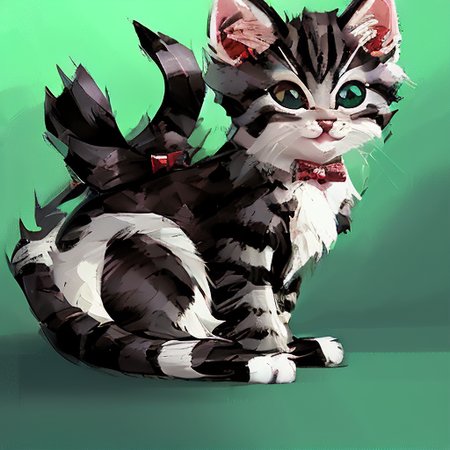 a  photo of a cute kitten kitten kitty cute wearing a bow tie  by craig mullins, 8k, highly detailed   512SpeedPainter