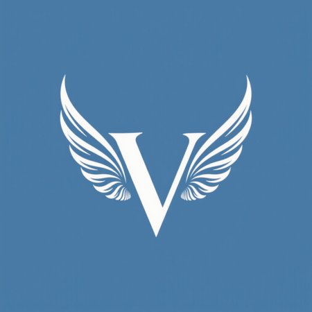 v logo