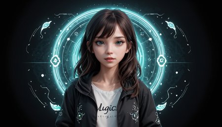 <lora:testcyber-000002:1> hud, graphic, elements, <lora:11111:0.8> girl, style magical | Luci888