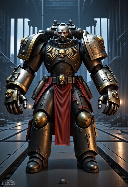 Score_9_up, absurdres, Source: GamesWorkshop, best quality, expressive eyes, perfect face, perfect hands, perfect anatomy, space marine, Deathwatch Astartes Chapter space marine with large power fists, astartes helmet, power armor, full body, volumetric lighting project unreal engine, mantisdetailerse, adddetails, DeathW40k, <lora:warhammerAdeptus_v1:0.7>,
