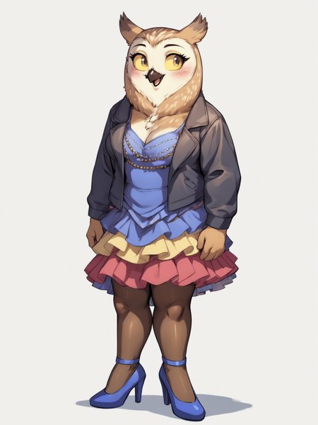 score_9,score_8,source_furry,
<1girl:1.5>,
<solo:1.5>,
Wanda_Pierce, Wanda_Bojack, 1girl, solo, high heels, dress, yellow sclera, white background, smile, jacket, colored sclera, simple background, blush, blue footwear, open mouth, pantyhose, full body,
 <lora:Wanda_Pierce:1> wanda_pierce