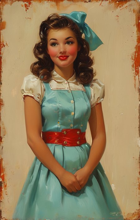 masterpiece,best quality,<lora:tbh149-sdxl:0.9>,style of Gil Elvgren, portrait of family