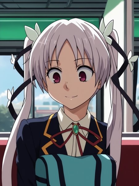 <lora:happy_tentacle-ageha-v0.1-000020:0.9>, ht_ageha, school uniform, skirt, thighhighs, zettai ryouiki, train interior , 1girl, solo, upper body , wide-eyed , exhausted , smile , looking down , , from back , score_9, score_8_up, score_7_up, score_6_up, score_5_up, score_4_up