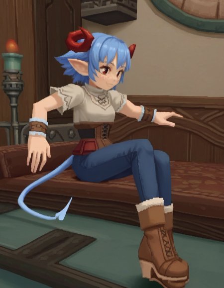 zPDXL, score_9, score_8_up, score_7_up, source_anime, 1girl, solo,
<lora:RockLegend_v1:1> rcklgnd, <lora:ZukoXL:0.8> zukoko, blue hair, demon tail, freckles, curled horns, red eyes, horns, short hair, pointy ears, red horns, light smile, reclining, viking wearing Viking shieldmaiden costume with hide corset, chainmail skirt, hide bracers, fur boots, raven-crested helmet