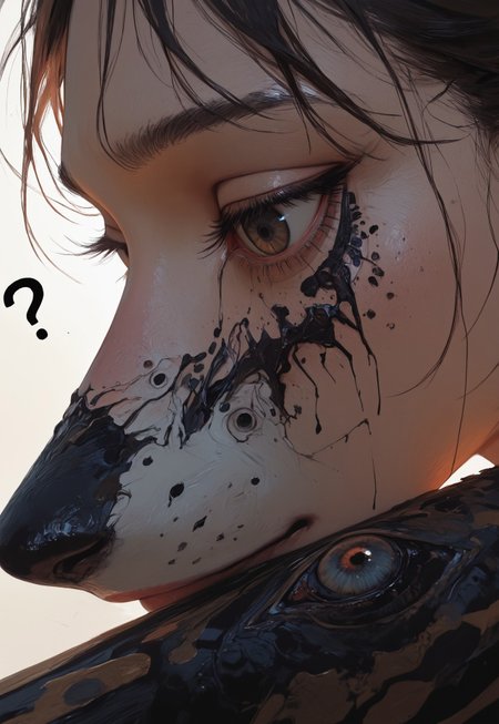 highres, very detailed, amazing quality, masterpiece,
very aesthetic, realistic,

(best quality, masterpiece:1.2), photorealistic, ultra high res, front lighting, intricate detail, Exquisite details and textures, abstract, motion blur, low camera angle, (detailed eyes:1) really?, impeccably, captivating, impasto, creature, funny, hyperrealism