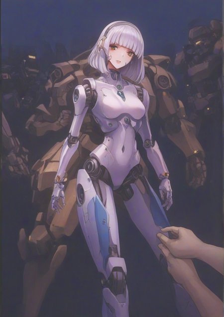 1girl,autobot, insignia, mecha, mecha musume, 1980s (style), multiple boys, retro artstyle, robot girl, sexually suggestive, solo focus, usb<lora:æµ·åªã³ã¦_koh-minagi:1> zPDXL3