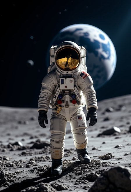 img_1017.cr2,the most realistic, photorealistic photo ever taken (ASTRONAUT LANDING ON THE MOON:1.5), EARTH IN THE BACKGROUND, Captured with a Hasselblad X2D 100C and an 18mm f/1.9 lens, hyper-realistic textures, elegant shadows, incredible realism, 16K, ultra-detailed textures, perfect lighting