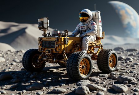 img_1017.cr2,the most realistic, photorealistic photo ever taken (ASTRONAUT in lunar rover:1.5),  Captured with a Hasselblad X2D 100C and an 18mm f/1.9 lens, hyper-realistic textures, elegant shadows, incredible realism, 16K, ultra-detailed textures, perfect lighting