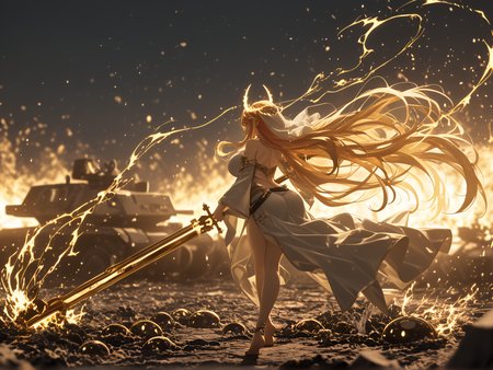 1girl, sandals., arching her back as he thrusts deep., carrying gigantic keyblade over shoulder, blurry foreground, best quality, masterpiece, RTX, very long hair, decorative circlet or veil, Back view, slime_(creature), very aesthetic, night, depth of field, newest, Piloting an Armored Personnel Carrier (APC), ultra-detailed, anime character, Copper Theme, He pulls her hair, Energy Glow / Aura, huge breasts, glow, ambient occlusion, amazing quality, barefoot, light skin, succubus, nail_polish, motion_blur:1.1, streaked hair, absolutely eye-catching, sultry bartender, Yui Kanakura (Nisekoi), absurdres, macro scene, 8K, motion_lines:1.1, Dirty blonde hair, Priestess/Healer: White and gold layered robes