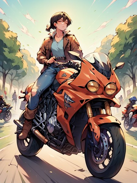 score_9, score_8_up, score_7_up, score_6_up, score_5_up,  <lora:cr0tchr0ck3tXLP:0.8> cr0tchr0ck3t, motorcycle, ground vehicle, motorcycle, 1girl, white background,