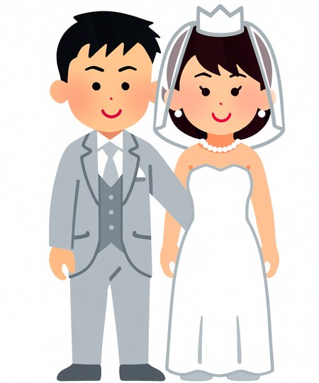 Bride & Groom - Irasutoya | AnimaP