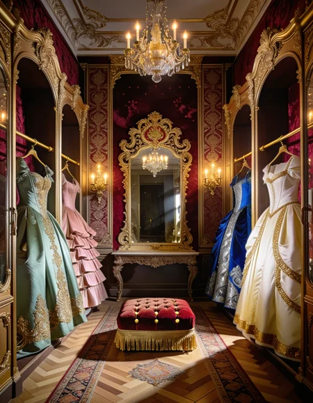 rococo dressing room interior