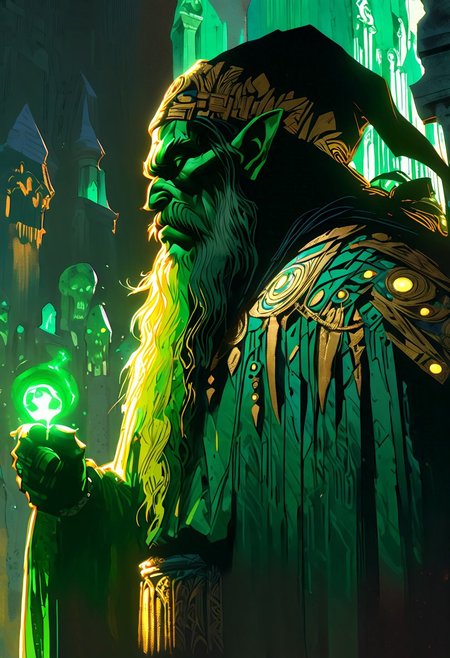 score_9, score_8_up, score_8_up, ((Cinematic composition)),((masterpiece)), (resplendent highlighting), 8k. 
a giant Santa Claus summons Christmas undead elves in a graveyard. He towers over mausoleums. Green flames burn on some of the tombs. Some tombstones have gifts stacked by them. 
The background is a moonlit night sky, with a large, full moon casting an eerie glow over the scene. Undead are emerging from the shadows. 
Ink, Charcoal and watercolours. impressionistic. (Klimt :1.2) dadaistic collage (by Bill Sienkiewicz:1.5), strikingly alluring face. brilliant spotlight effect. Vibrant thick dripping paint. Intense detail, realistic, dynamic shadows and contrasts. Matte and faded background colours.surreal, deep rich colors, liquid, unreal parts, alluring, fluid, perfection, gothic. (Luminous skin dynamically highlighted), Illustration, (klimt:0.8) (Bill Sienkiewicz:1.5). maximum detail, Chinese watercolor and ink technique. Gold leaf highlights.