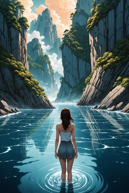 by Cyril Rolando and José Clemente Orozco and Miho Hirano, landscape, depth of field,  <lora:more_art:0.20><lora:huge_anime_eyes:0.85><lora:attractive:0.75><lora:great_lighting:1.00><lora:aesthetic:0.85><lora:photorealistic_portrait:0.85><lora:clothing_slider:1.00><lora:RMSDXL_Enhance:0.35><lora:RMSDXL_Creative:0.35><lora:RMSDXL_Photo:0.45><lora:RMSDXL_Darkness_Cinema:0.50><lora:XDetail_heavy:0.45><lora:perfect_eyes:0.15><lora:perfect_hands:0.15><lora:midjourney:-0.15><lora:looking_at_viewer:0.75>