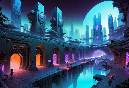 ASCIIshadowrun_party, cyberpunk, high-tech lowlife, netrunner, stylized, shadowrun_surface