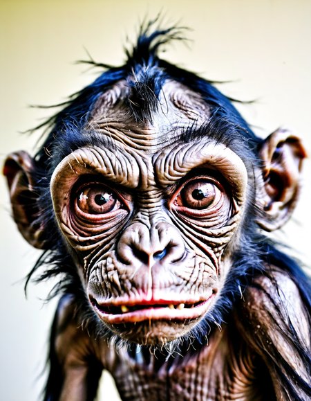 uglylora, 1monkey, solo, portrait, ugly, nasty