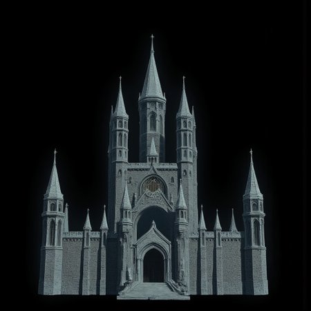 A Medieval castle with elderscrolls inspired aestetics and legend of zelda
Set against a solid dark black color background to emphasize its unsettling unnatural form that emphasizes its silhouette. The medium is not a traditional painting or illustrative medium like watercolor or ink but rather a digital 3D rendering.
MikeFranchinastyle, d4artstyle, d4concept, , bbstyle,, horror theme,, zbrush, ZBClay model of a gray sculpture, 1990's, 1990's style