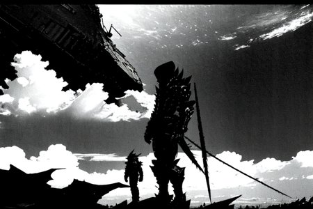 highly insanely detailed, masterpiece, top quality, best quality, highres, 4k, 8k, RAW photo, (very aesthetic, beautiful and aesthetic),  
tsutomu nihei,nihei_tsutomu,blame!,blame gakuen!,abara,TNstyle,sidonia_no_kishi,(deep horizon,megastructure in background,lab),wire,clouds,lantern,gauna,gauna mech,letterboxed,dome,cyberpunk,no human,blm,vast scenery,perspective,dark background,empty,futuristic,science fiction,flock,dystopia,destroyed,decrepit, 
<lora:ABARA:1>, 
(1girl:1.3), 
solo focus, 
scarlet background,âââ
