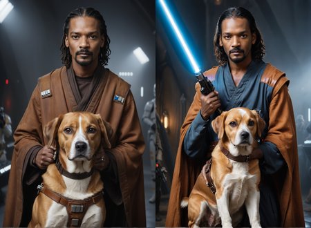 <lora:RMSDXL_Enhance:3><lora:RMSDXL_Darkness_Cinema:0.5><lora:RMSDXL_Creative:4> snoop dog in a star wars Film. Ultra hd, high res photo, portrait photo, Annie Liebovitz, studio lighting, ultra realistic, 8k, detailed